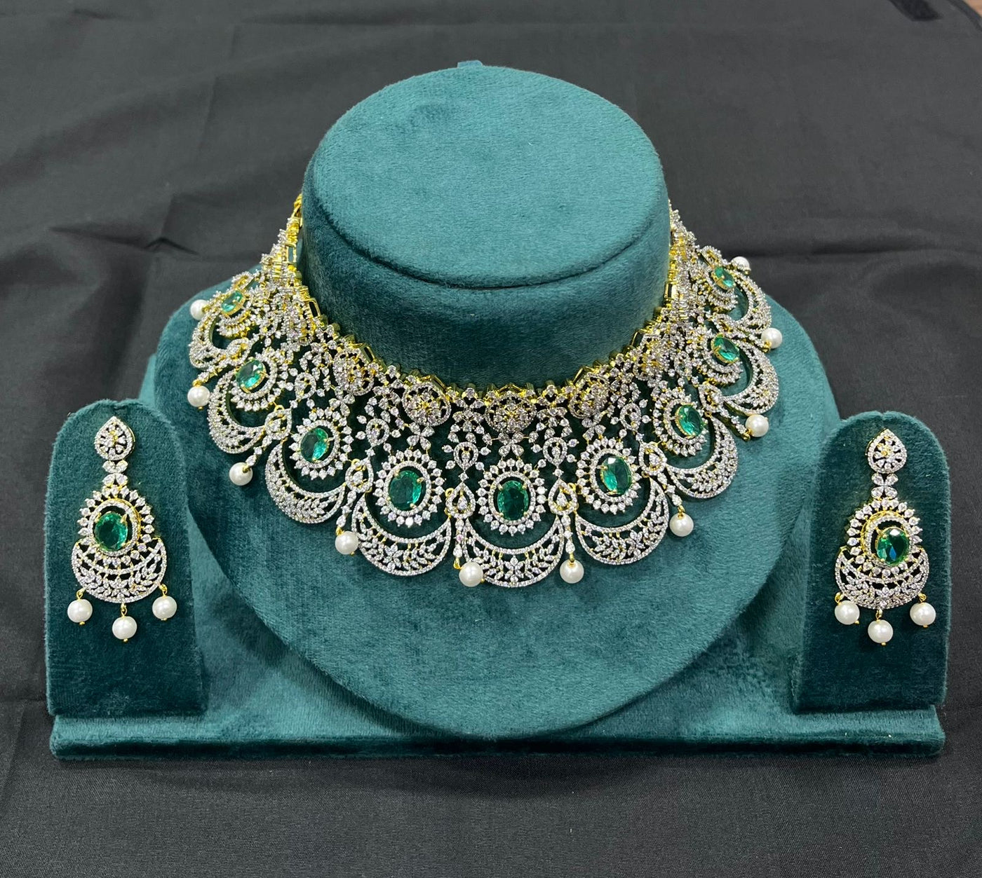 American Diamond Stones Bridal Choker