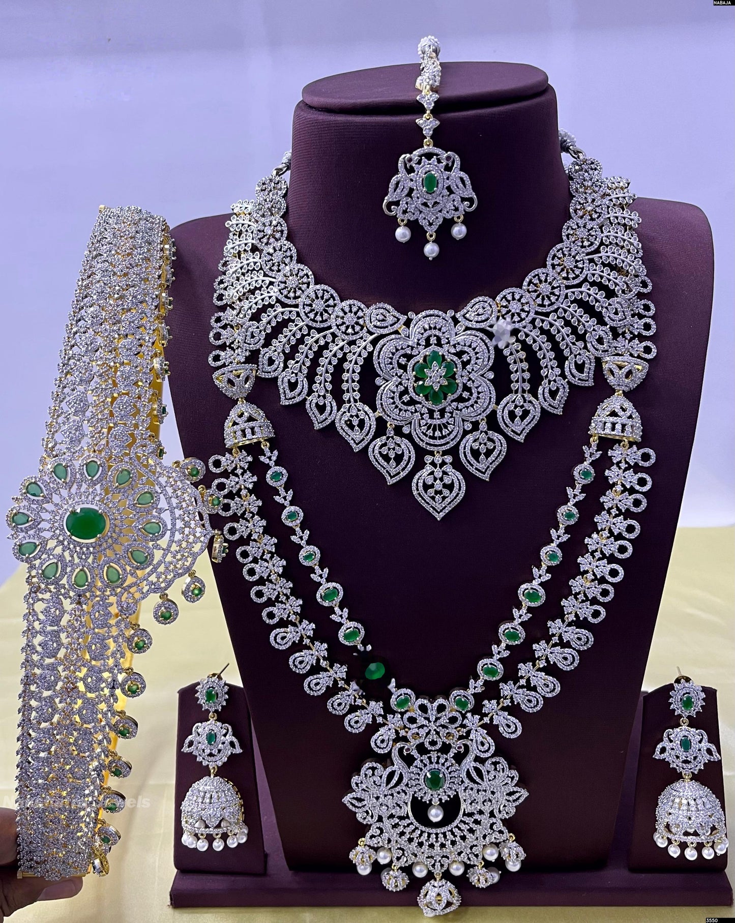 American Diamond Stones Bridal Set