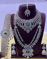 American Diamond Stones Bridal Set - Nakshatra Jewels