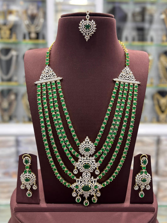 American Diamond Stones Bridal Layer Haram