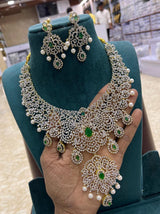 American Diamond Stones Grand Bridal Necklace