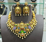 Nakshi Work with AD Stones Bridal Necklace