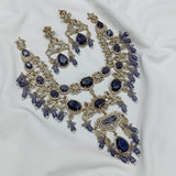Vicotrian Polish AD Stones Bridal Layer Necklace - Nakshatra Jewels