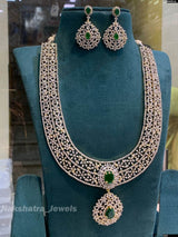 American Diamond Stones Bridal Haram - Nakshatra Jewels