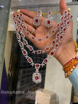 AD Stones Bridal Layer Haram - Nakshatra Jewels