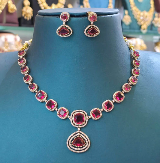 AD Stones Necklace - Nakshatra Jewels