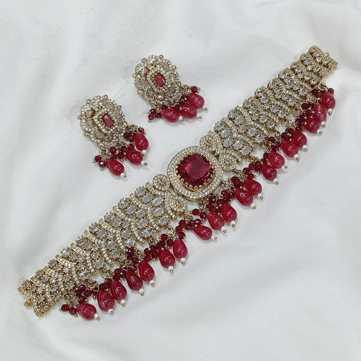 Victorian Polish with AD Stones Choker
