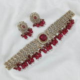 Victorian Polish with AD Stones Choker - Nakshatra Jewels