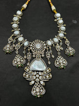 Moissanite and Doublet Stones Bridal Necklace - Nakshatra Jewels