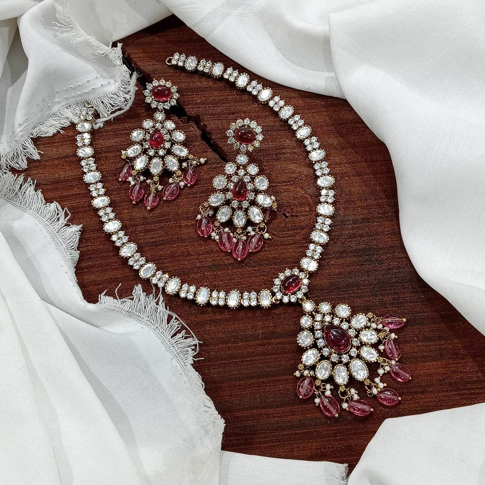 Moissanite Stones Bridal Necklace - Nakshatra Jewels