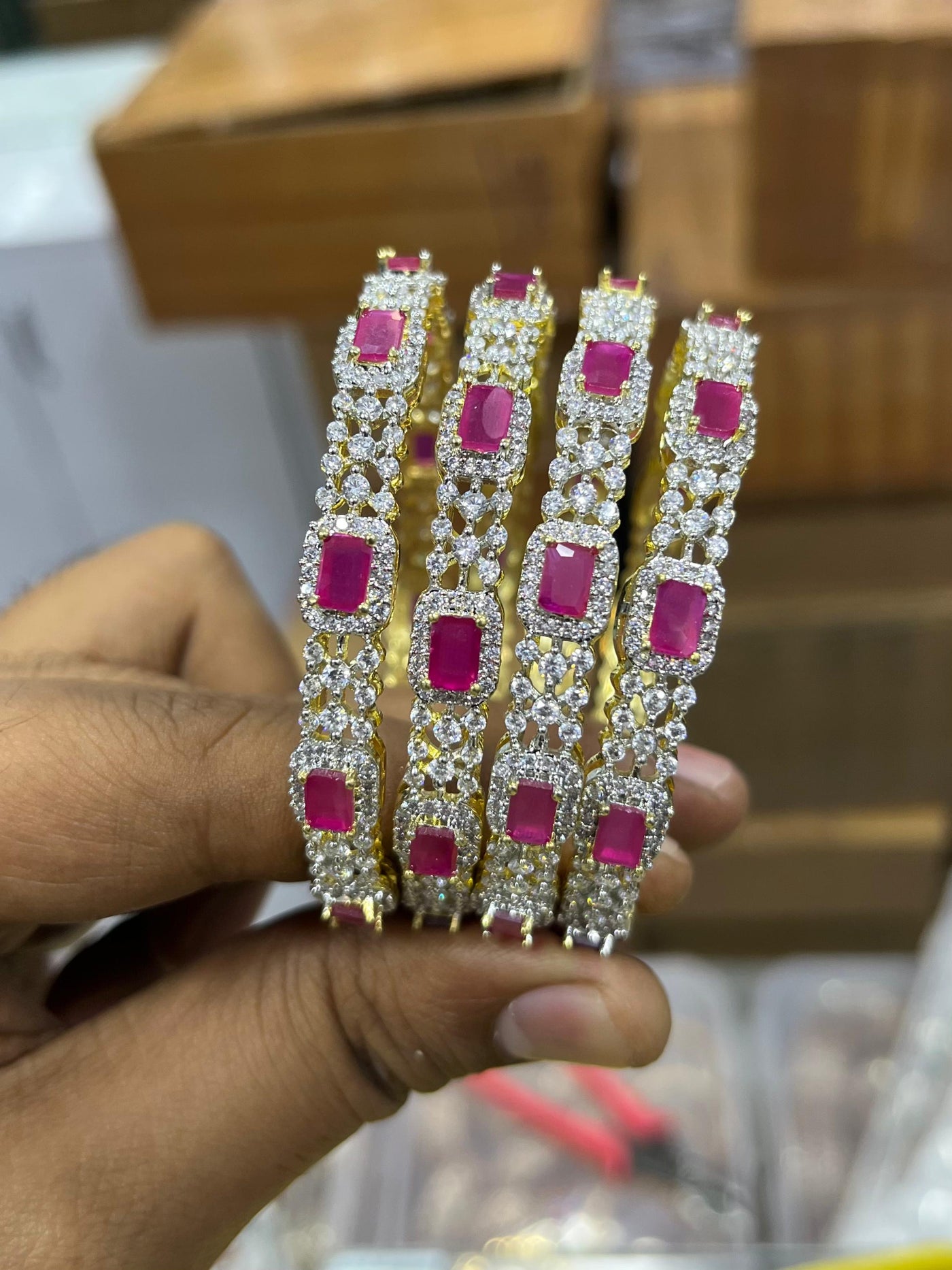 AD Stone Bangles