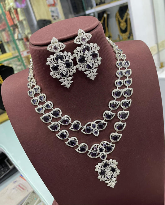 Victorian Polish AD Stones Necklace
