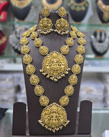 Nakshi work with AD Stones Bridal Combo Set
