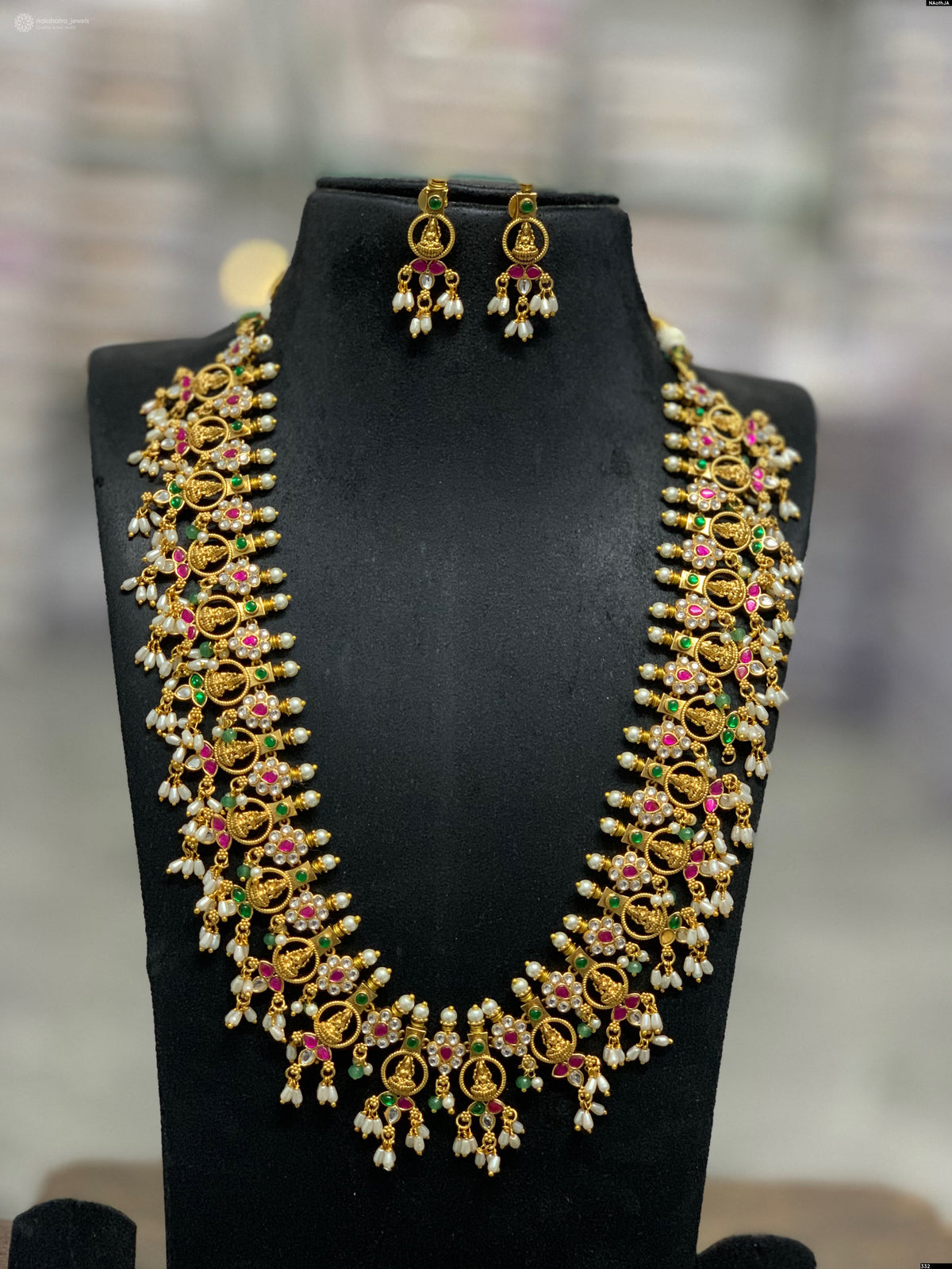 Nakshi Work with Kundan Stones Haram