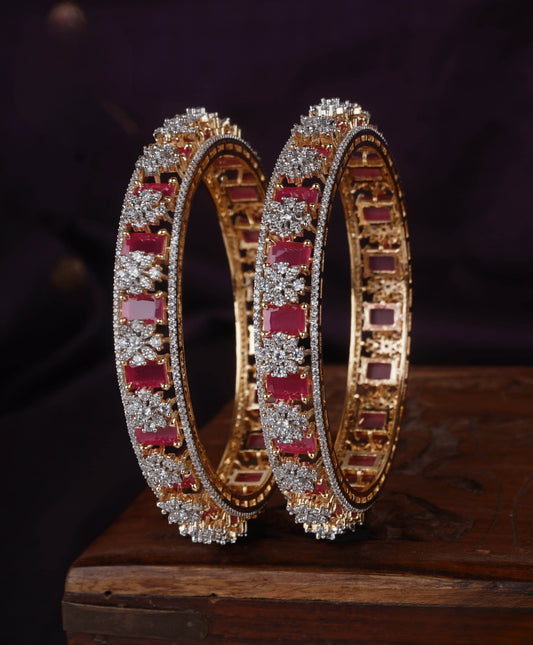 AD Stone Bangles - Nakshatra Jewels