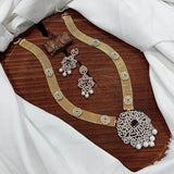 American Diamond Stones Pendent Haram - Nakshatra Jewels
