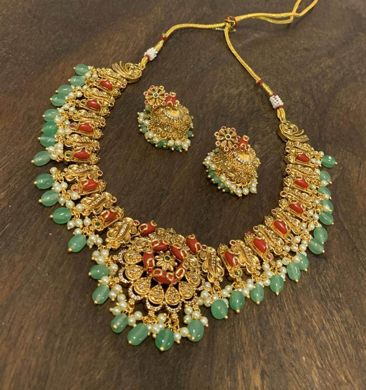 Nagasi Work with Coral Beads Necklace