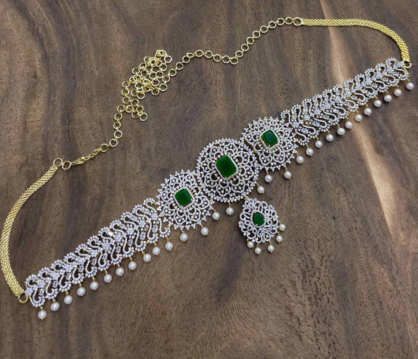American Diamond Stones Bridal Hip Chain
