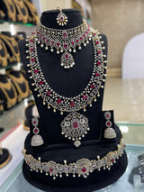 American Diamond Stones Bridal Combo Set