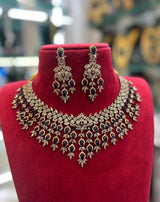 Victorian Polish With AD Stones Bridal Necklace