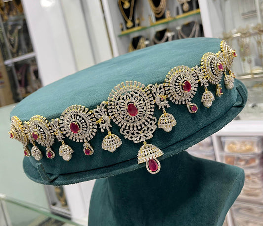 American Diamond Stones Bridal Hip Chain - Nakshatra Jewels