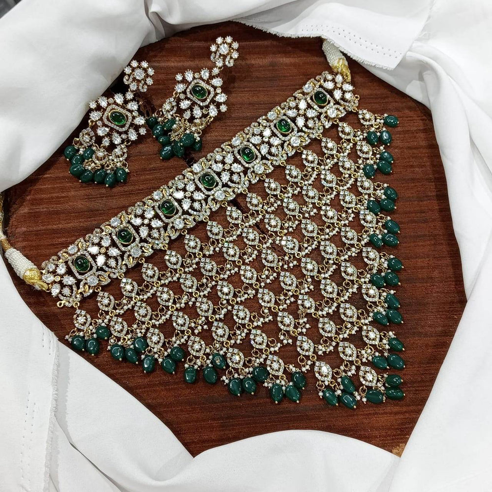 Moissanite Stones Bridal Necklace - Nakshatra Jewels