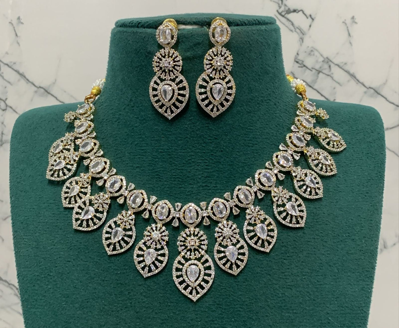 American Diamond Stones Bridal Necklace