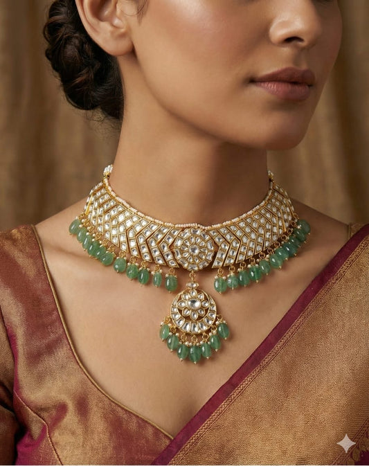 Jaadu Kundan Stones Bridal Necklace