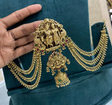 Hair Accessories - (Premium Nakshi work with Kempu Stone)