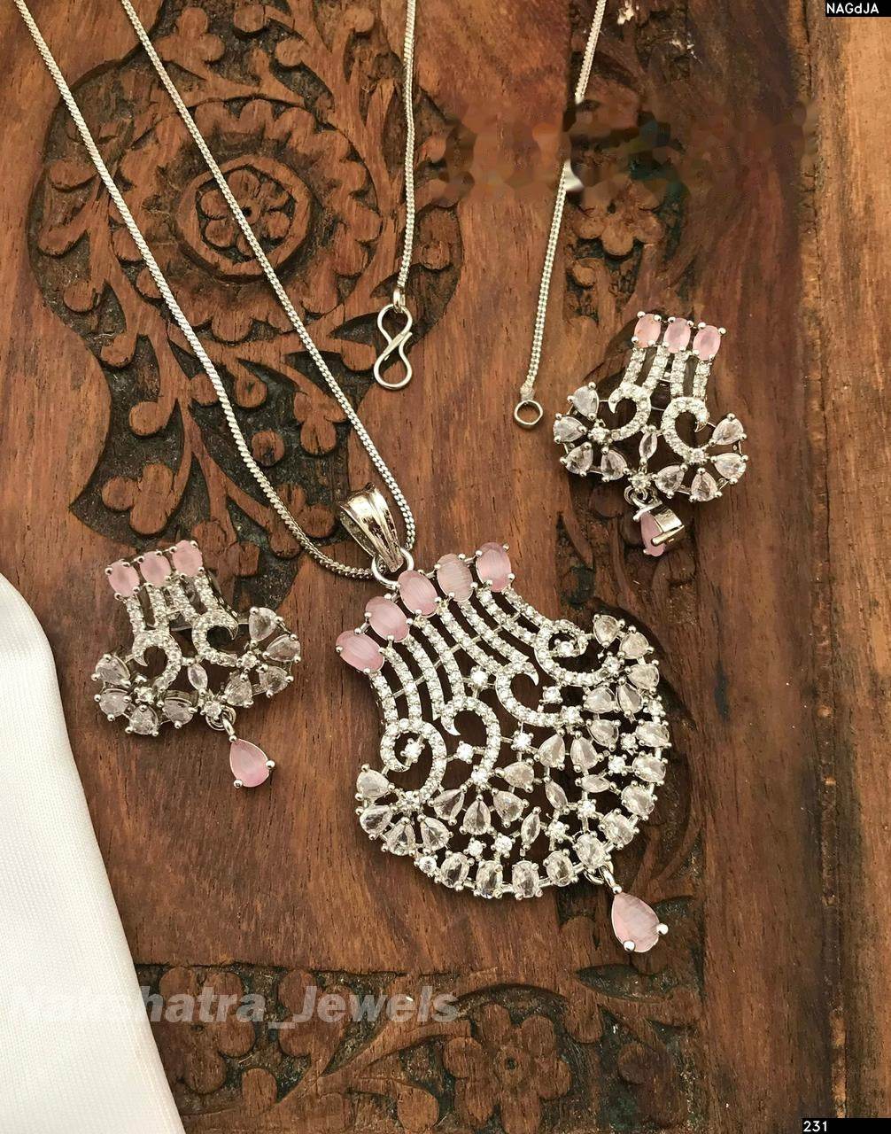 AD Stones Pendent Set with Chain