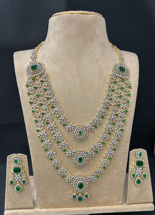 American Diamond Stones Bridal Layer Haram