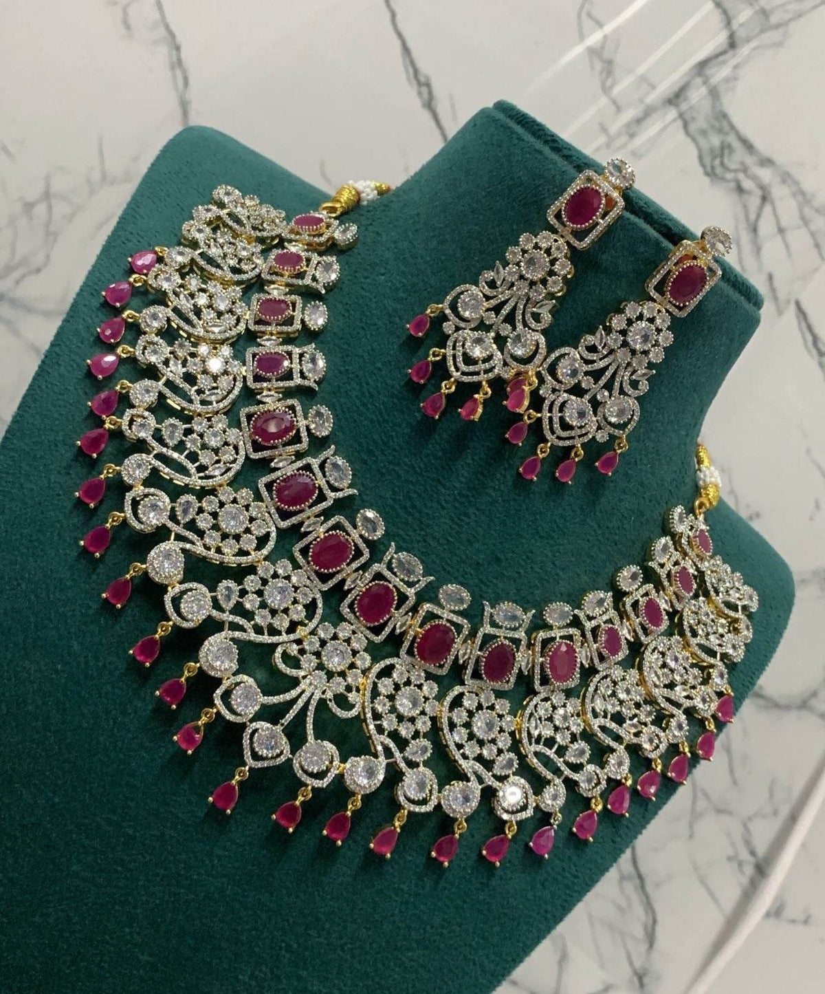 American Diamond Stones Bridal Choker