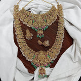 Nakshi Work with Jaadu Kundan Stones Bridal Combo Set - Nakshatra Jewels