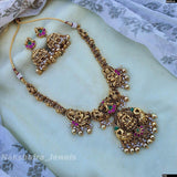 Nakshi Work with Jadau Kundan Stones Bridal Necklace - Nakshatra Jewels