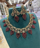 Victorian Polish with AD Stone Bridal Necklace