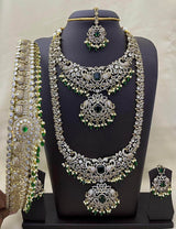 Victorian Polish AD Stones Bridal Set - Nakshatra Jewels