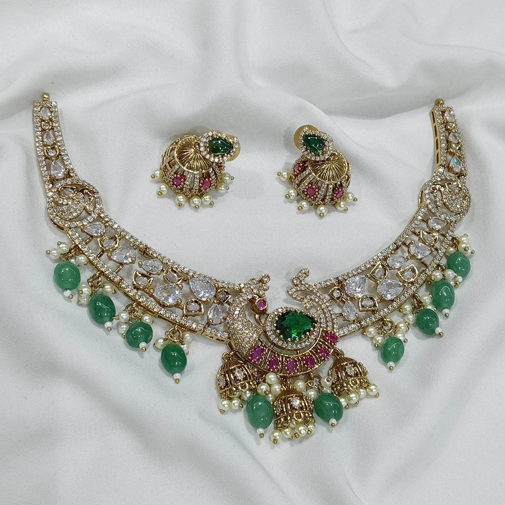 Victorian Polish AD Stones Choker - Nakshatra Jewels