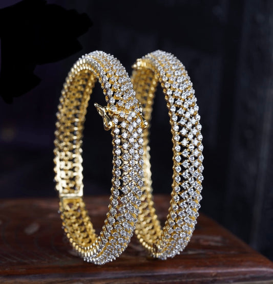 AD Stone Bangles (Openable)