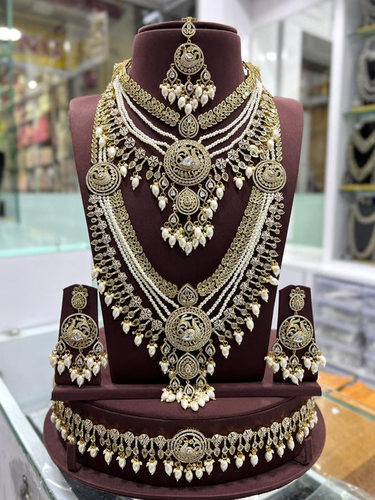 Victorian Polish with Moissanite Stones Bridal Combo