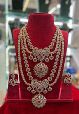 American Diamond Stones Bridal Layer Combo Set