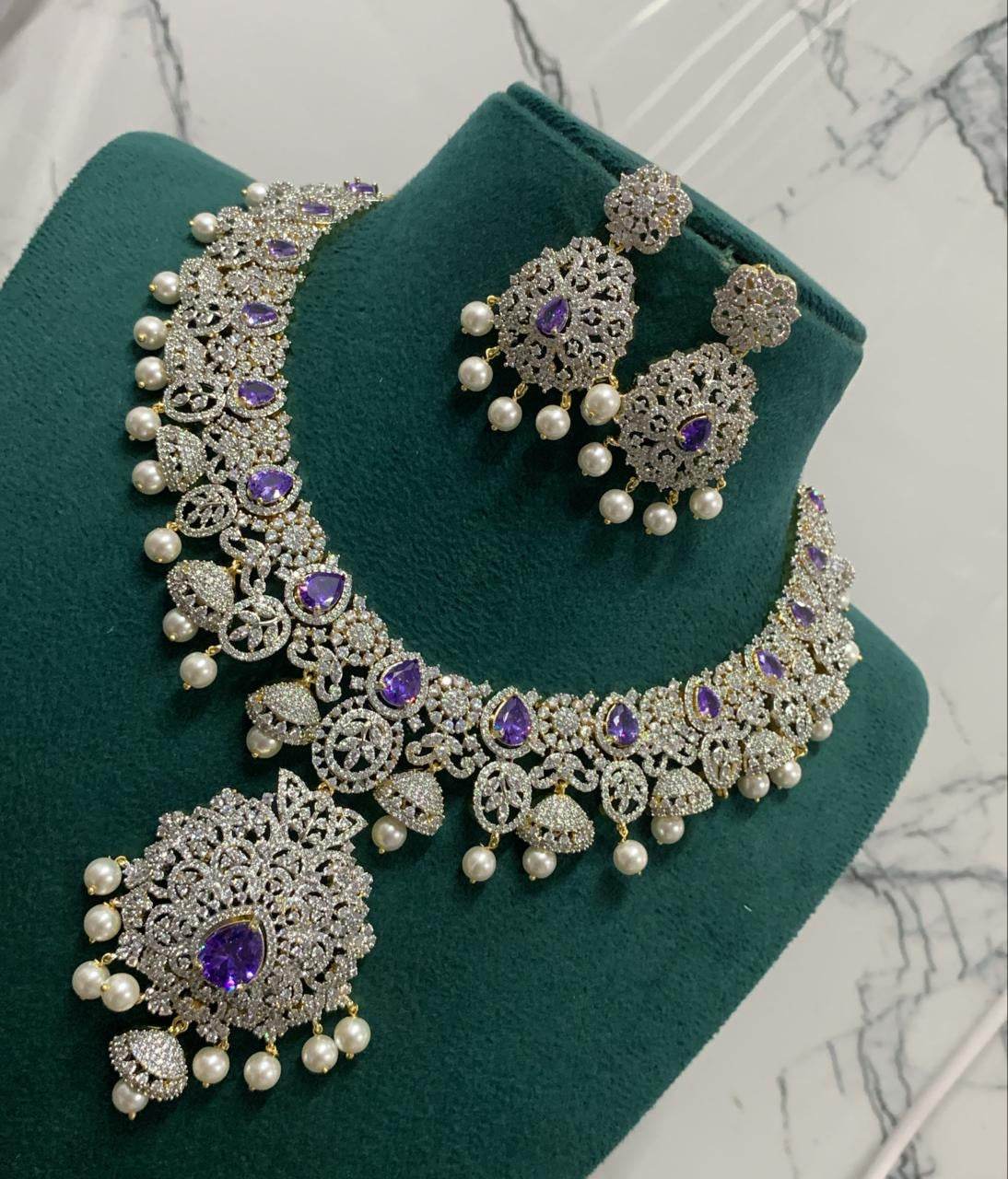 American Diamond Stones Necklace