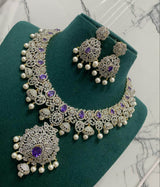 American Diamond Stones Necklace - Nakshatra Jewels