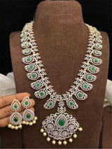 American Diamond Stones Bridal Haram - Nakshatra Jewels