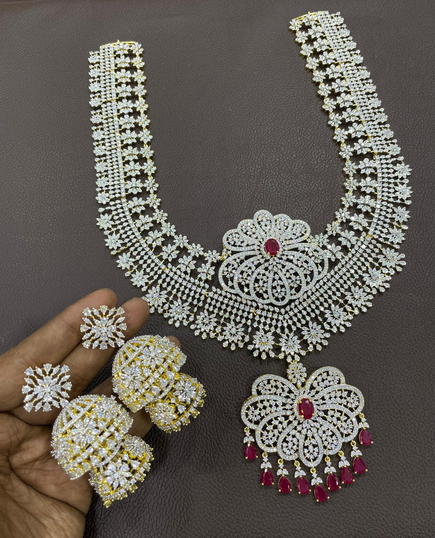 American Diamond Stones Bridal Designer Haram