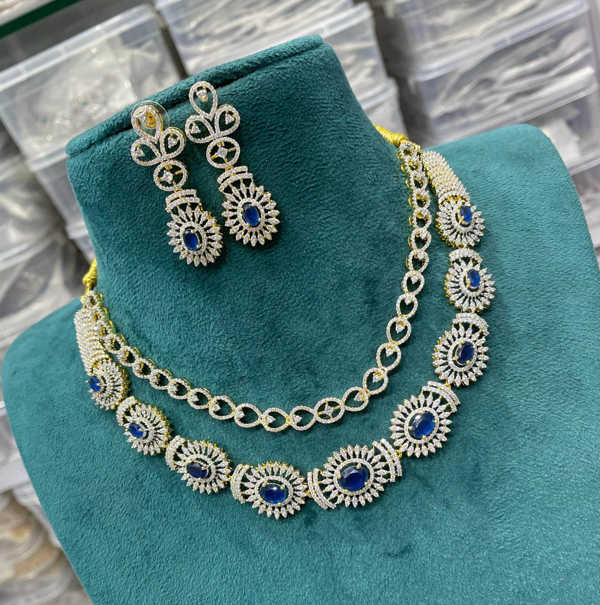 American Diamond Stone Necklace