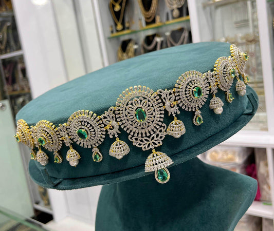 American Diamond Stones Bridal Hip Chain - Nakshatra Jewels