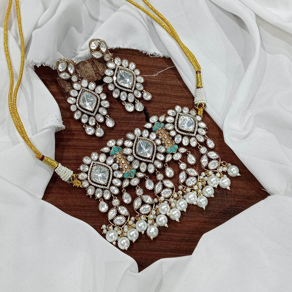 Moissanite Stones Bridal Choker - Nakshatra Jewels