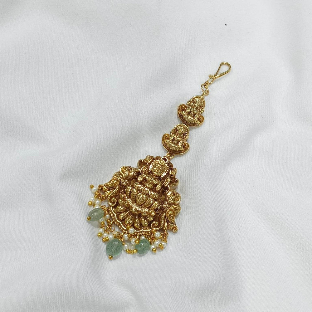 Nagasi work with Kempu Stones Tikka - Nakshatra Jewels