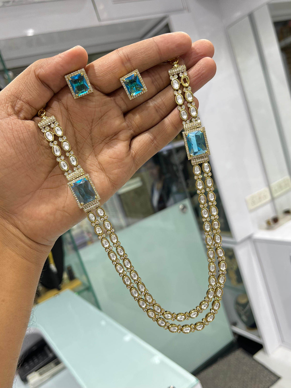 Victorian Polish with Kundan Stones Necklace