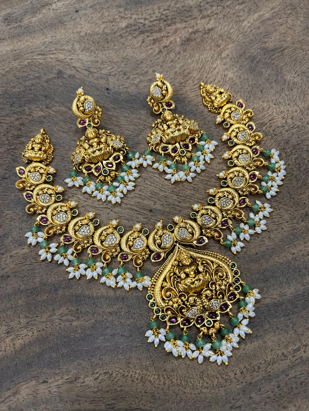 Nakshi work with AD Stones Necklace
